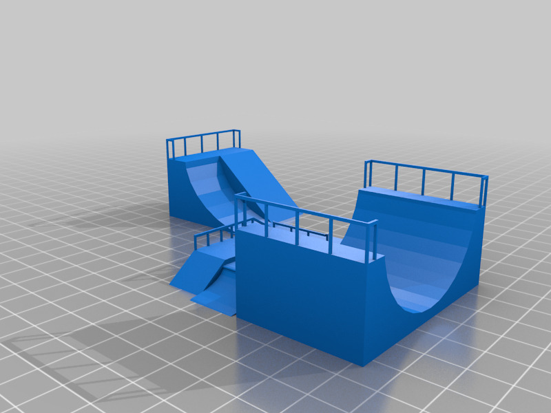 Skate Park and Fingerboard 3D print model_3
