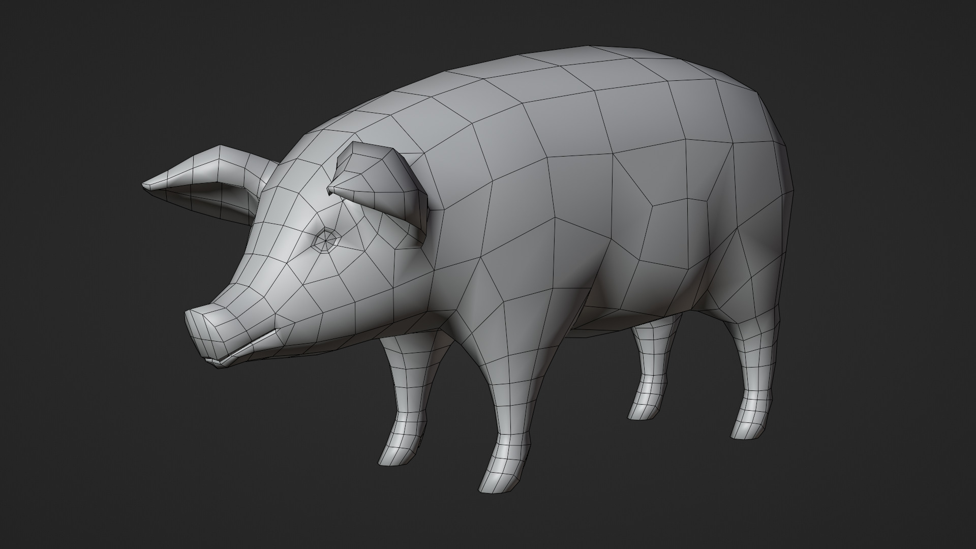 Pig - Stylized Low-poly 3D model_3