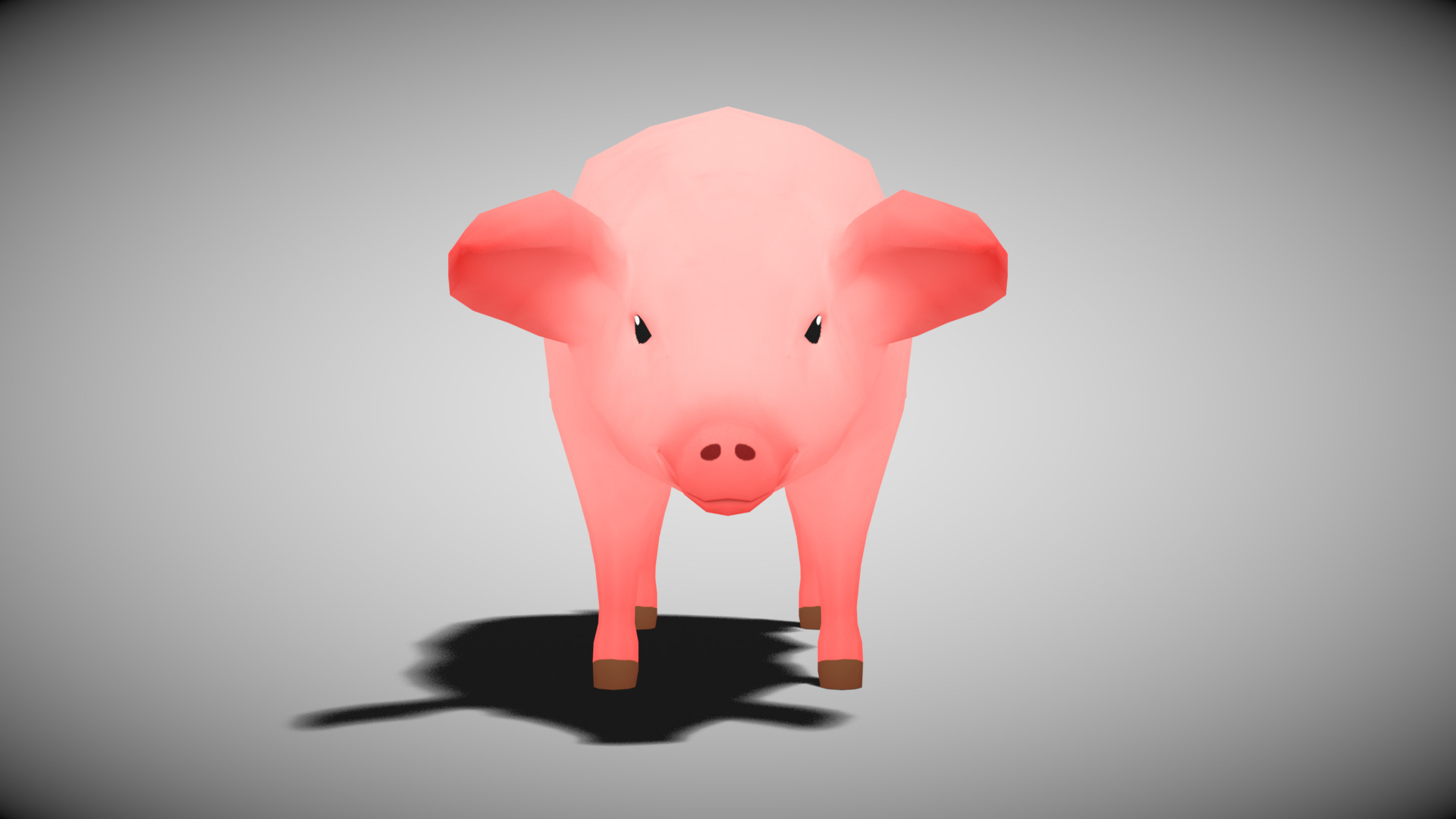 Pig - Stylized Low-poly 3D model_1