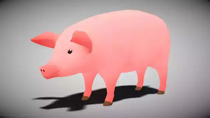 Pig - Stylized Low-poly 3D model Pig - Stylized Low-poly 3D model