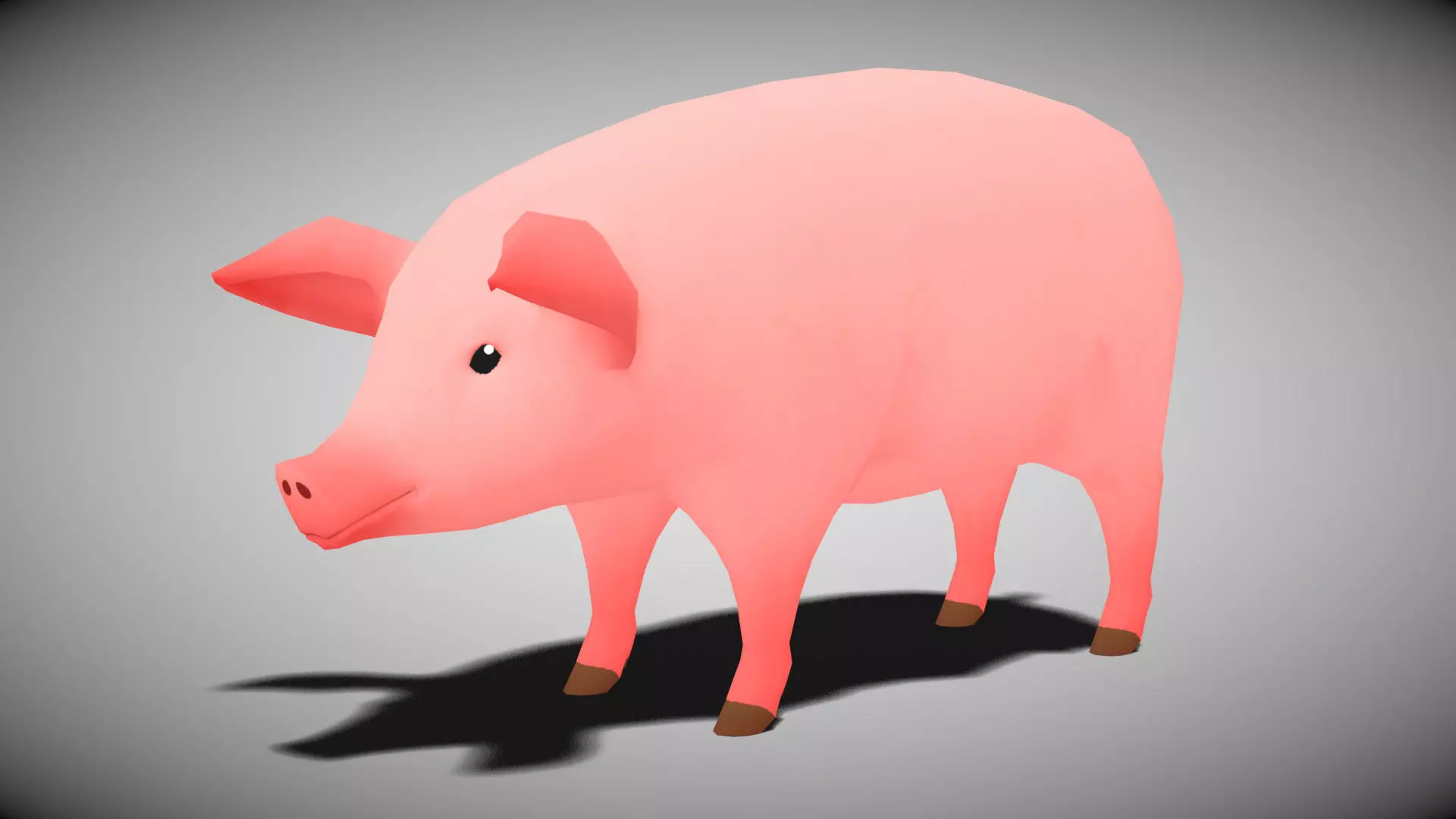 Pig - Stylized Low-poly 3D model_0