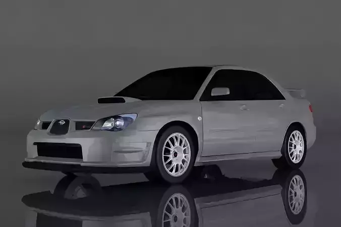 Subaru Impreza Low-poly 3D model