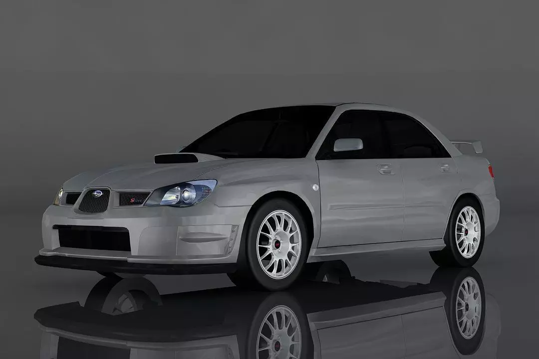 Subaru Impreza Low-poly 3D model