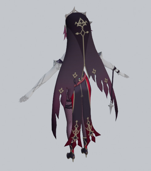 Rosaria Genshin Impact Fan Art 3D model_9