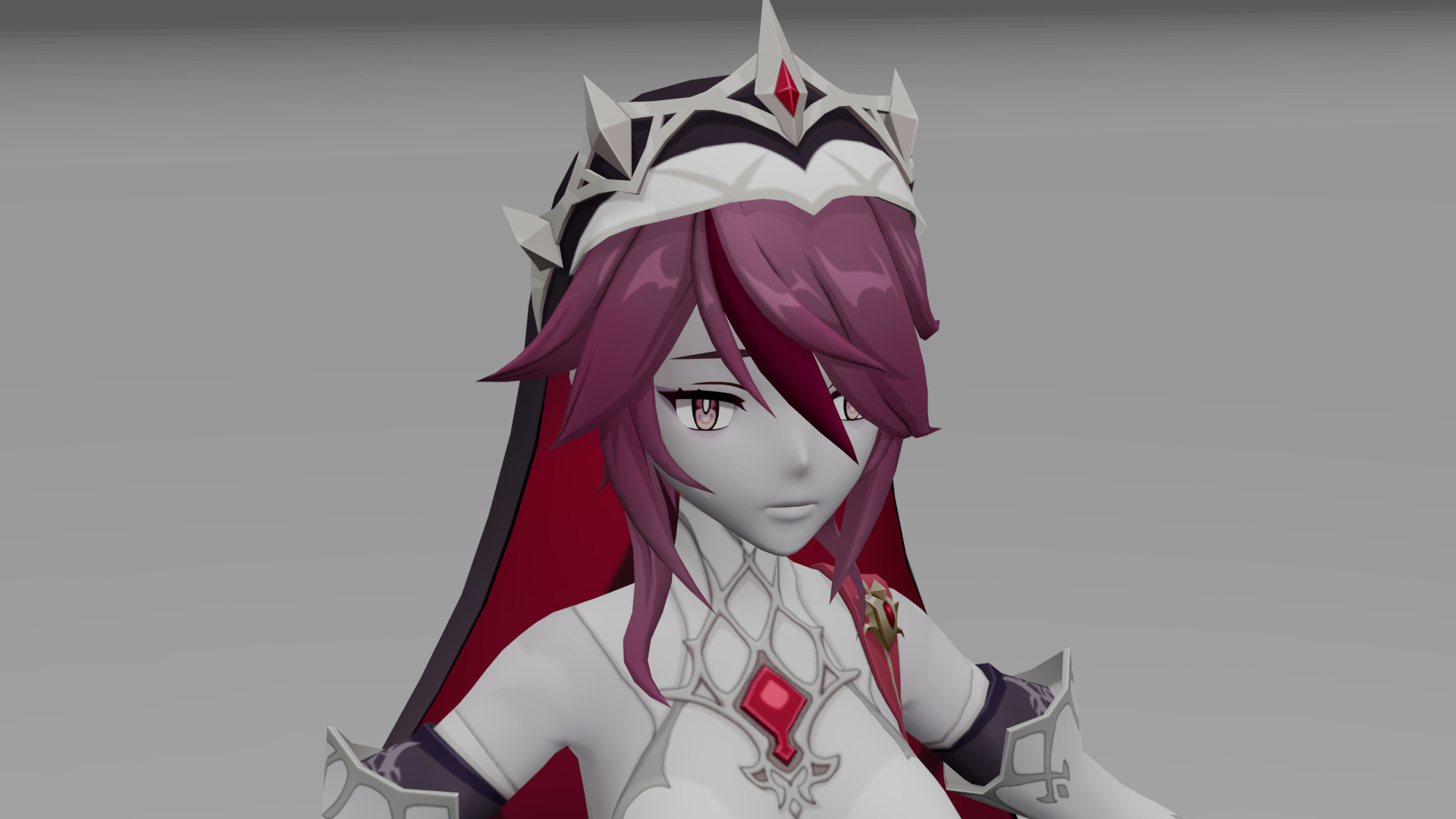 Rosaria Genshin Impact Fan Art 3D model_29