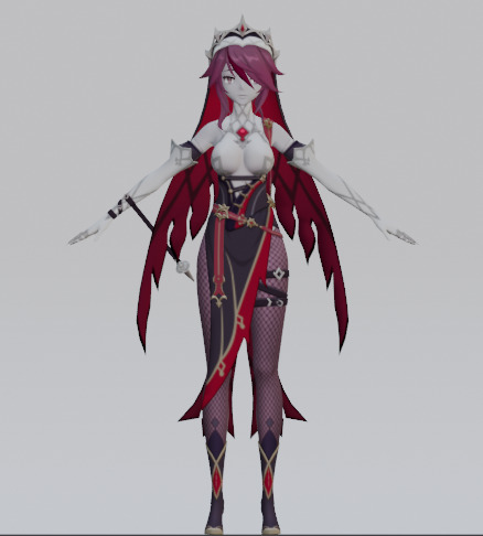 Rosaria Genshin Impact Fan Art 3D model_10