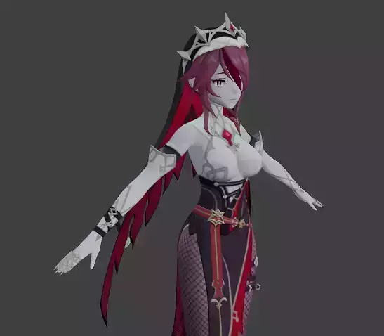 Rosaria Genshin Impact Fan Art 3D model Rosaria Genshin Impact Fan Art 3D model