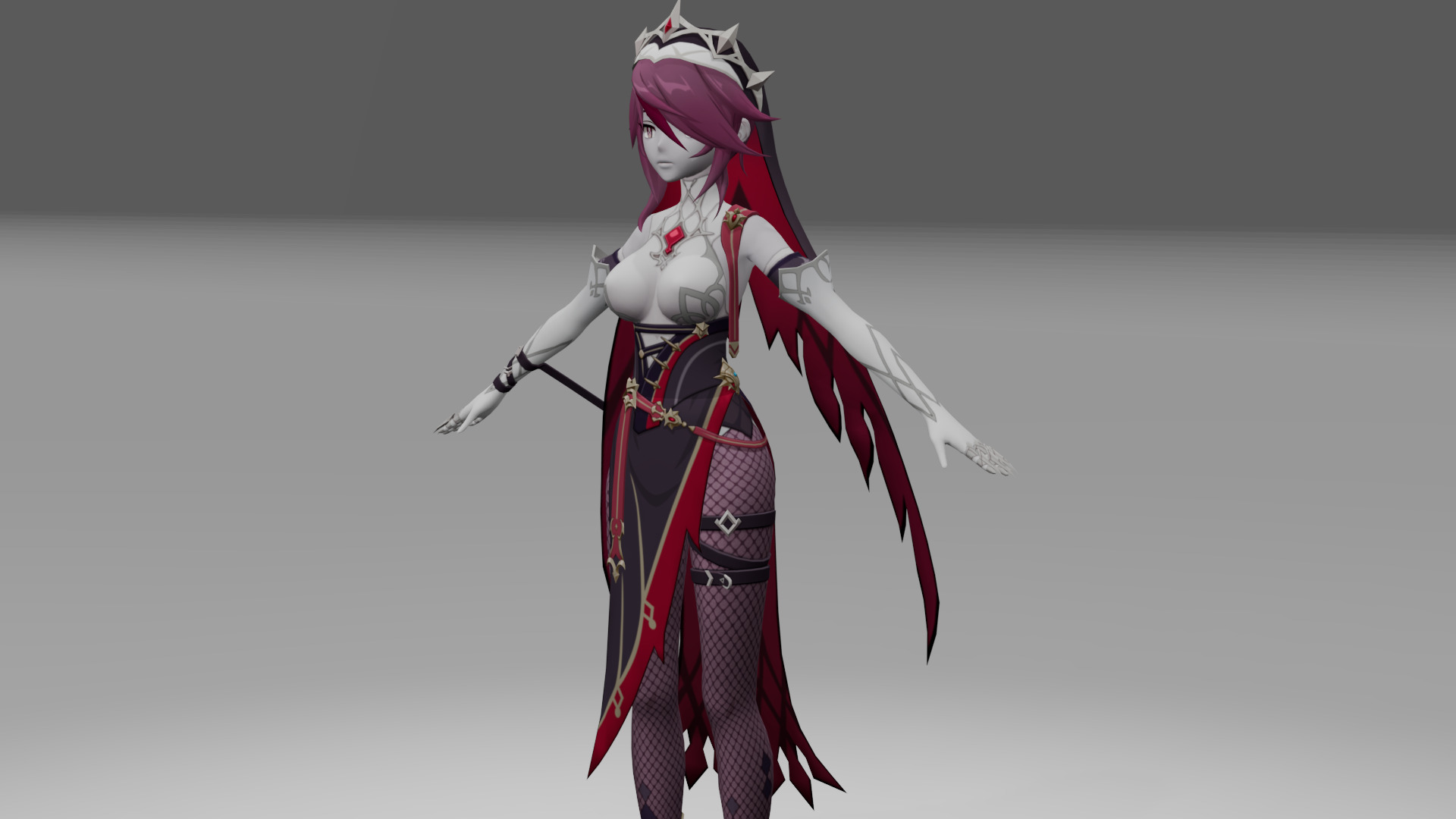 Rosaria Genshin Impact Fan Art 3D model_26