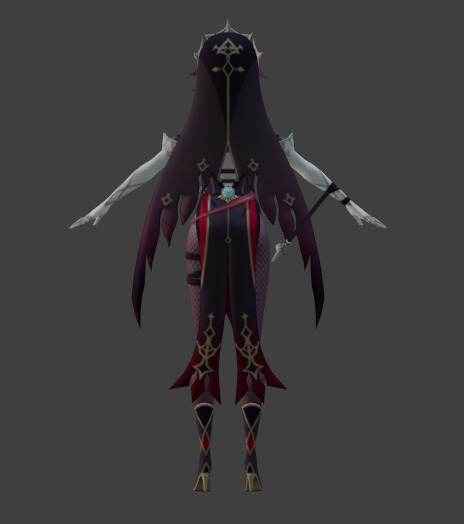 Rosaria Genshin Impact Fan Art 3D model_12