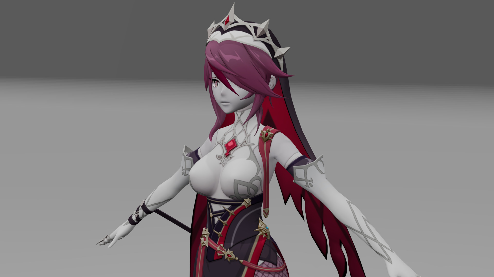 Rosaria Genshin Impact Fan Art 3D model_25