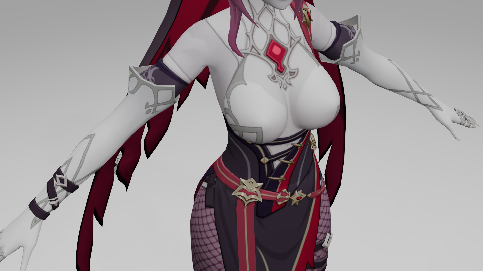 Rosaria Genshin Impact Fan Art 3D model_28