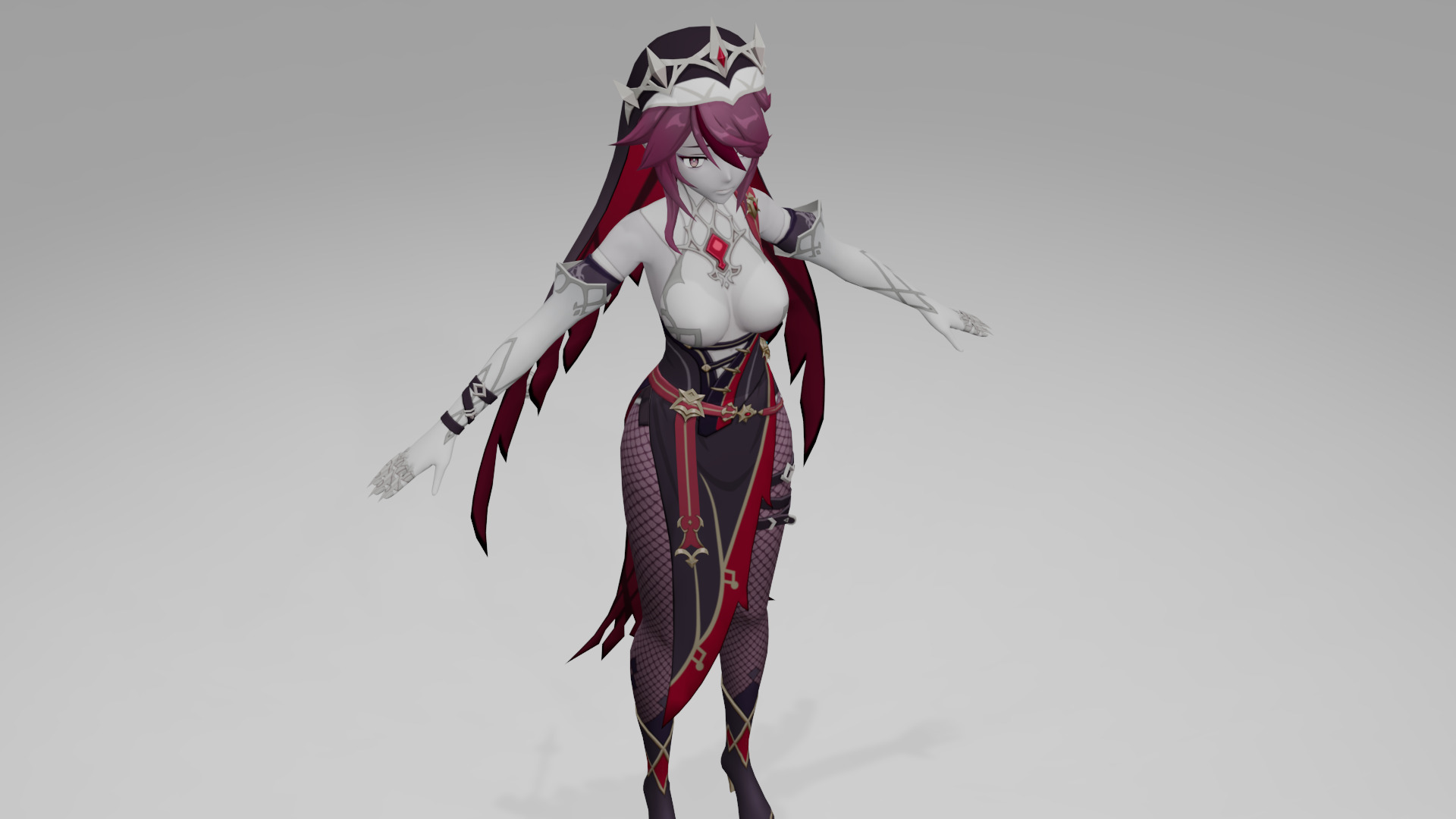 Rosaria Genshin Impact Fan Art 3D model_27
