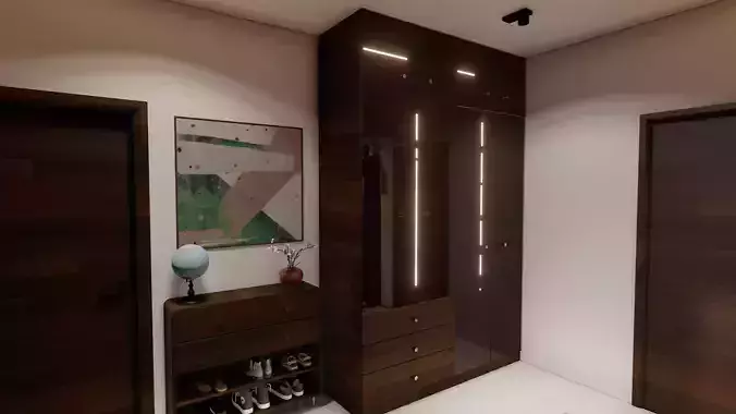 Glass Wardrobe 3D model