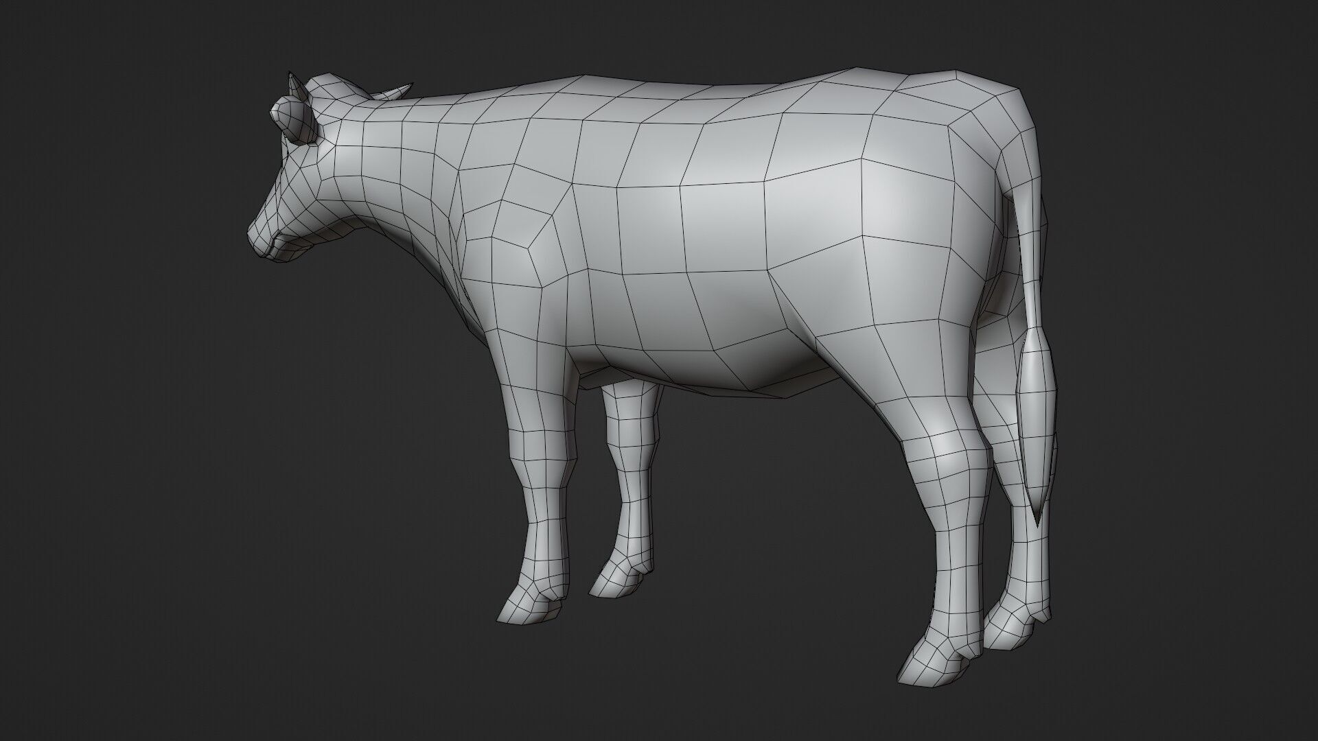 Cow - Stylized Low-poly 3D model_4