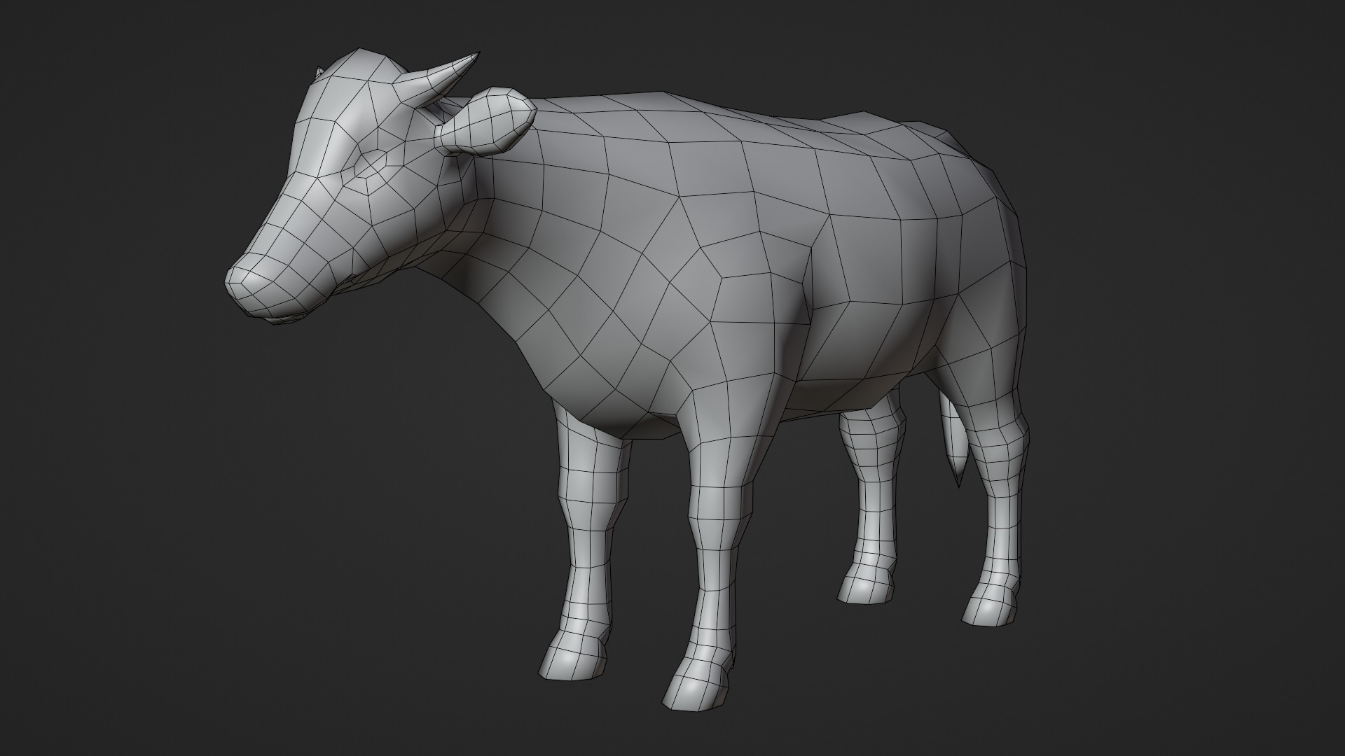 Cow - Stylized Low-poly 3D model_3
