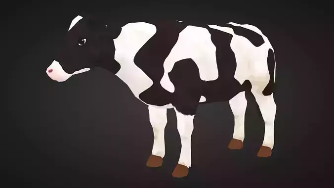 Cow - Stylized Low-poly 3D model Cow - Stylized Low-poly 3D model