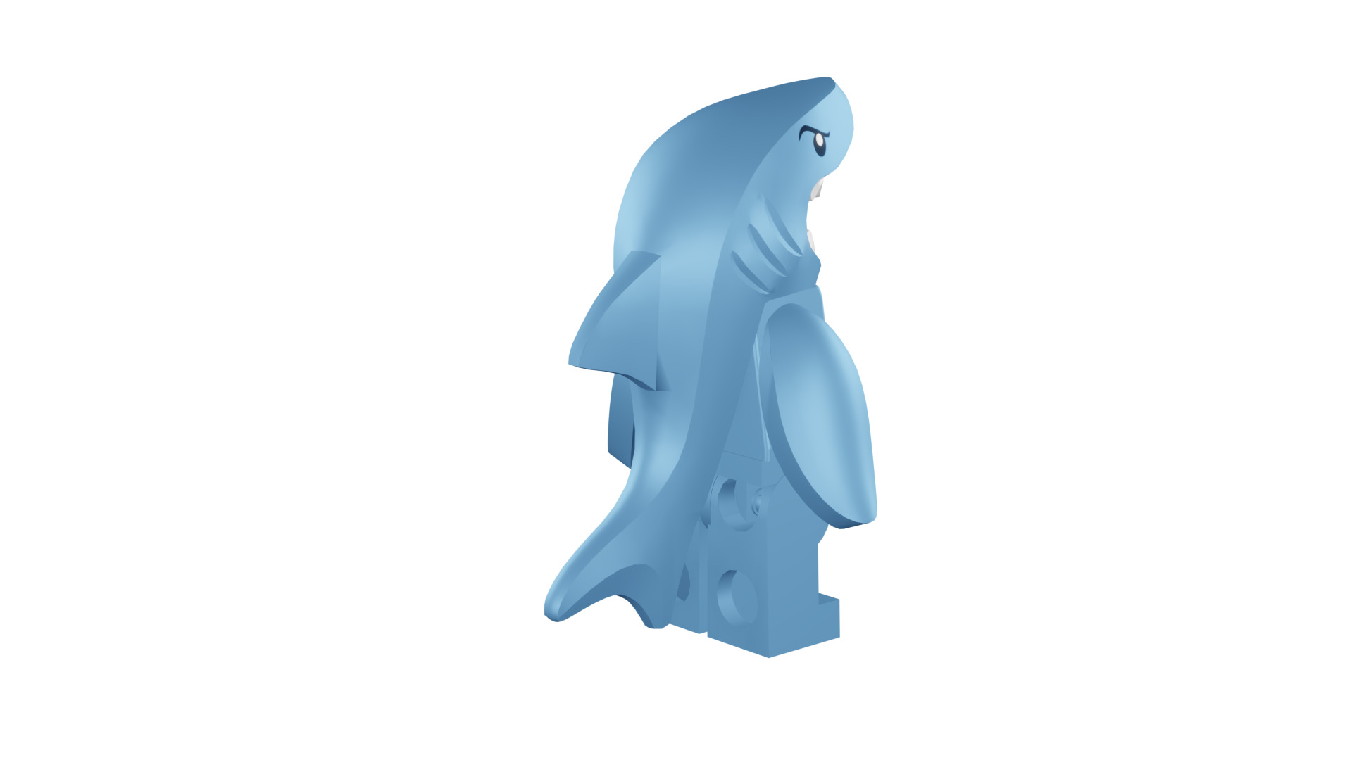 3D print minifigure - 71011-13 Shark Suit Guy 3D print model_19