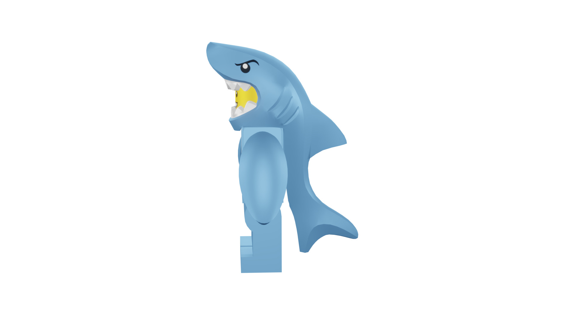 3D print minifigure - 71011-13 Shark Suit Guy 3D print model_36