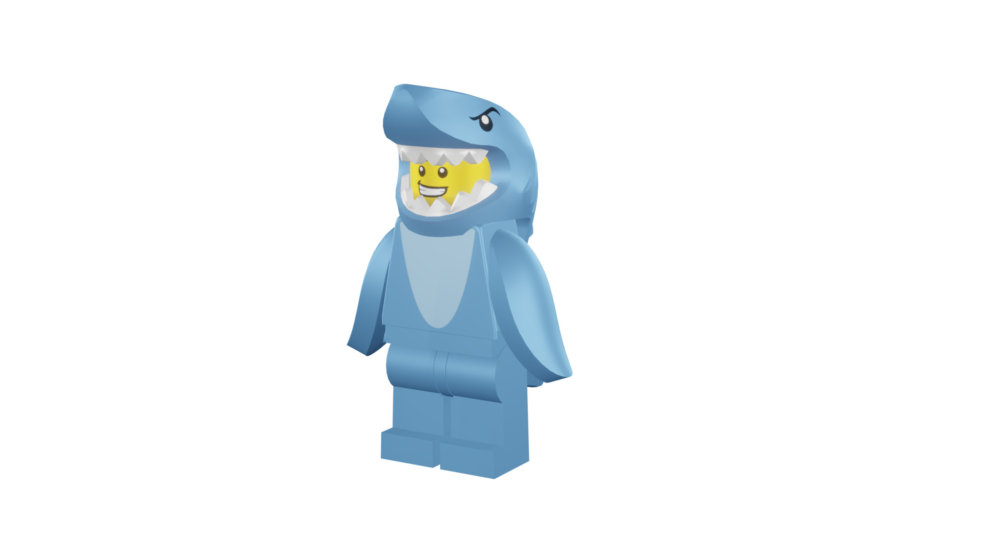 3D print minifigure - 71011-13 Shark Suit Guy 3D print model_43