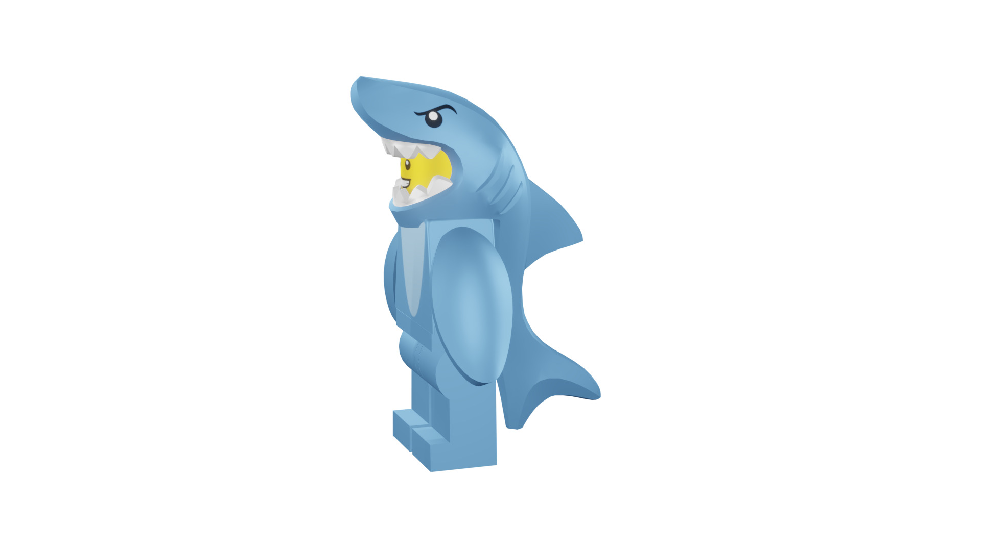 3D print minifigure - 71011-13 Shark Suit Guy 3D print model_38