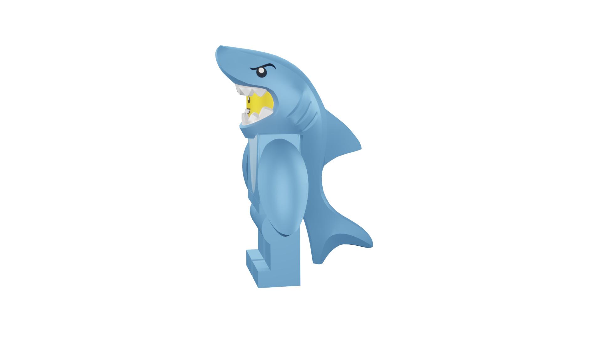 3D print minifigure - 71011-13 Shark Suit Guy 3D print model_37