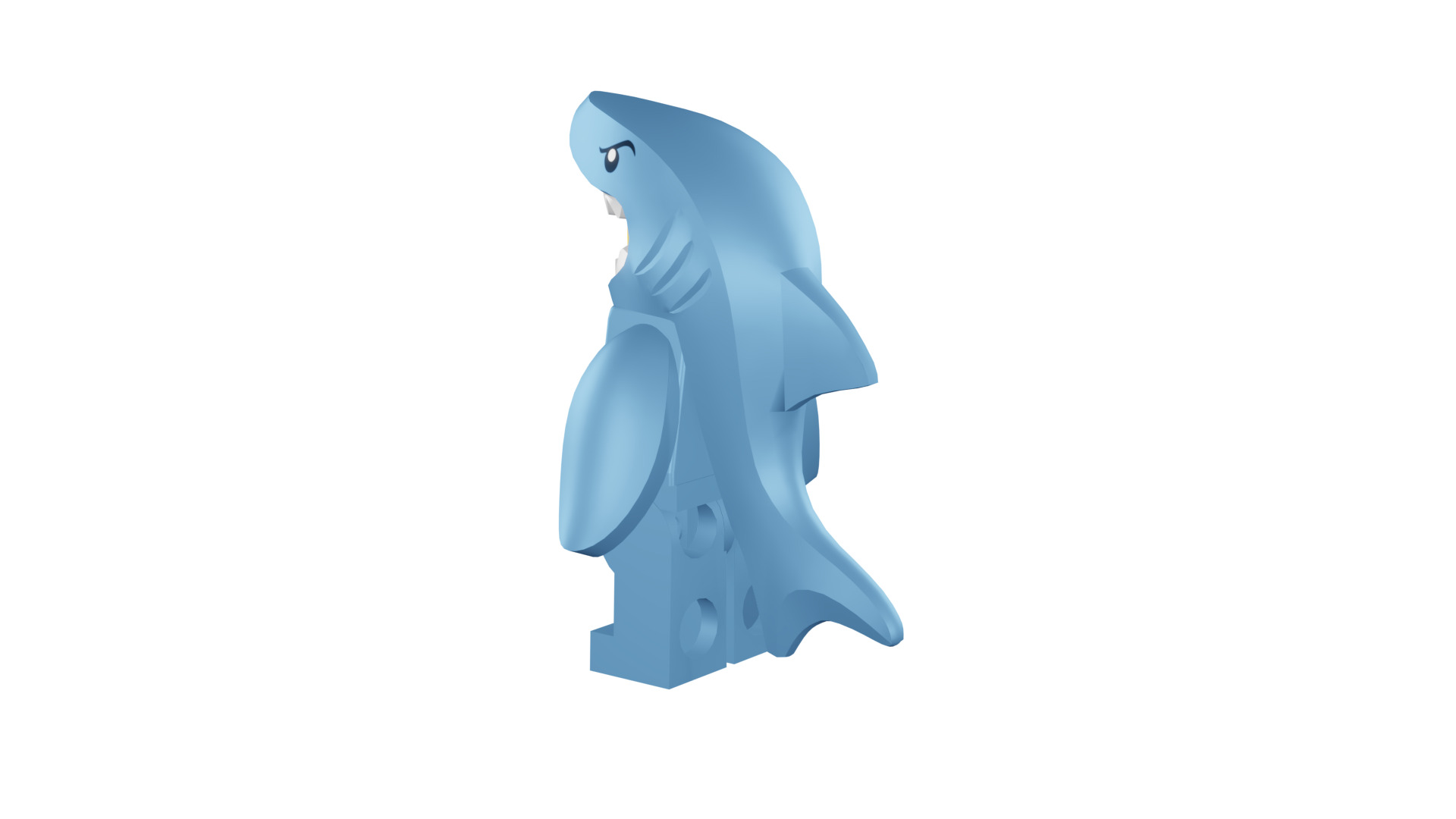 3D print minifigure - 71011-13 Shark Suit Guy 3D print model_31