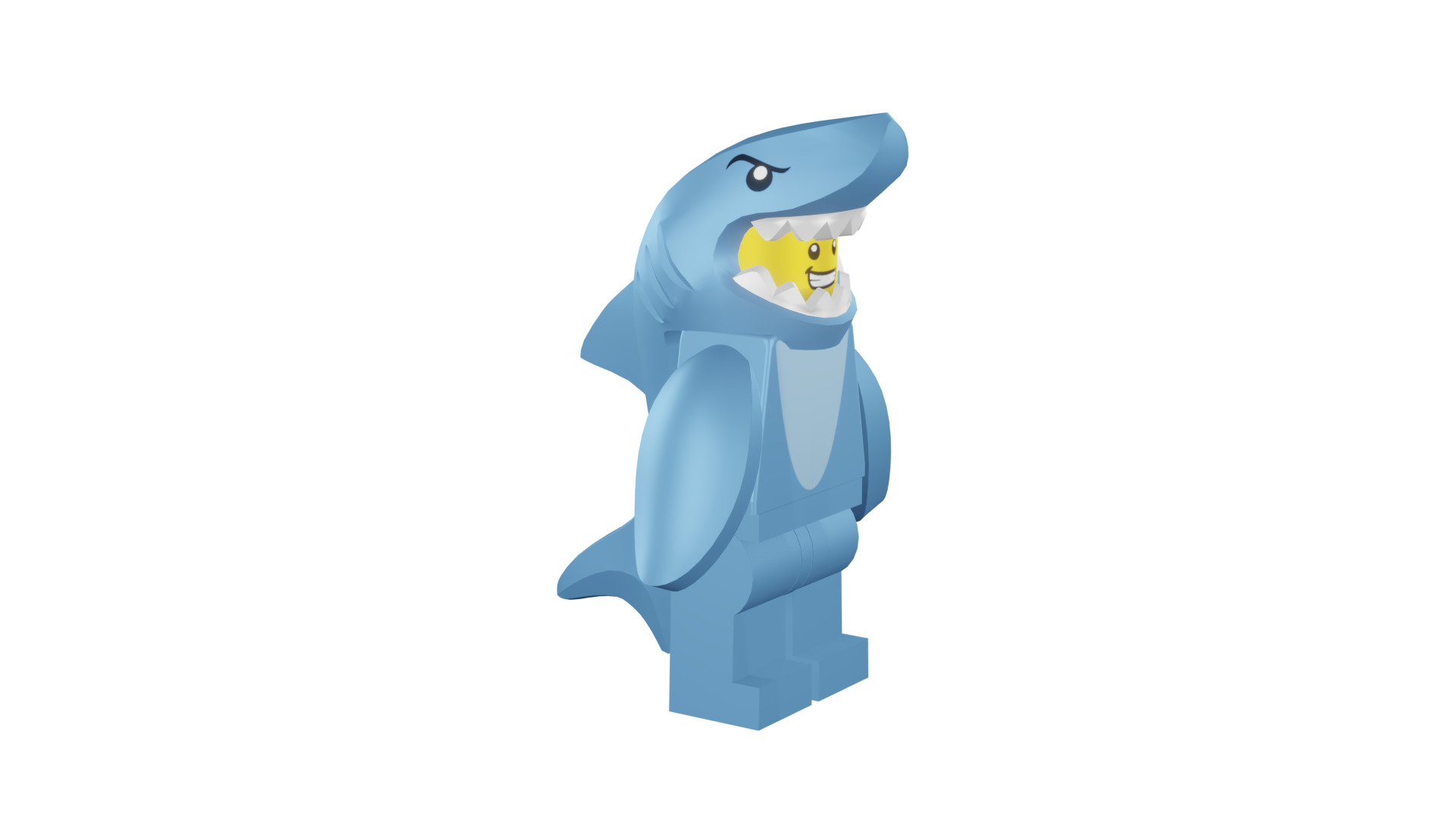 3D print minifigure - 71011-13 Shark Suit Guy 3D print model_10