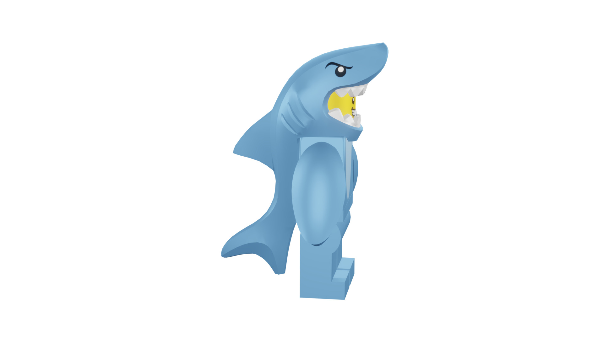 3D print minifigure - 71011-13 Shark Suit Guy 3D print model_13