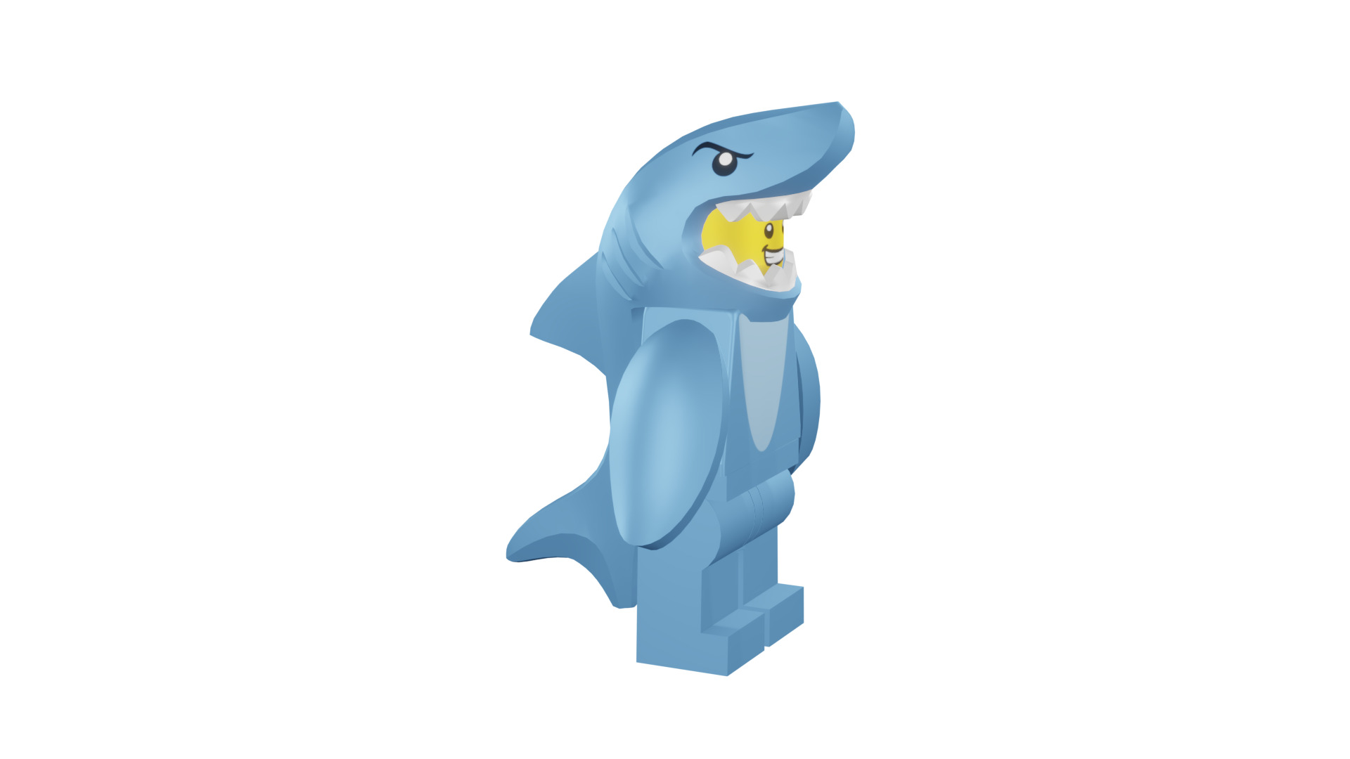 3D print minifigure - 71011-13 Shark Suit Guy 3D print model_11