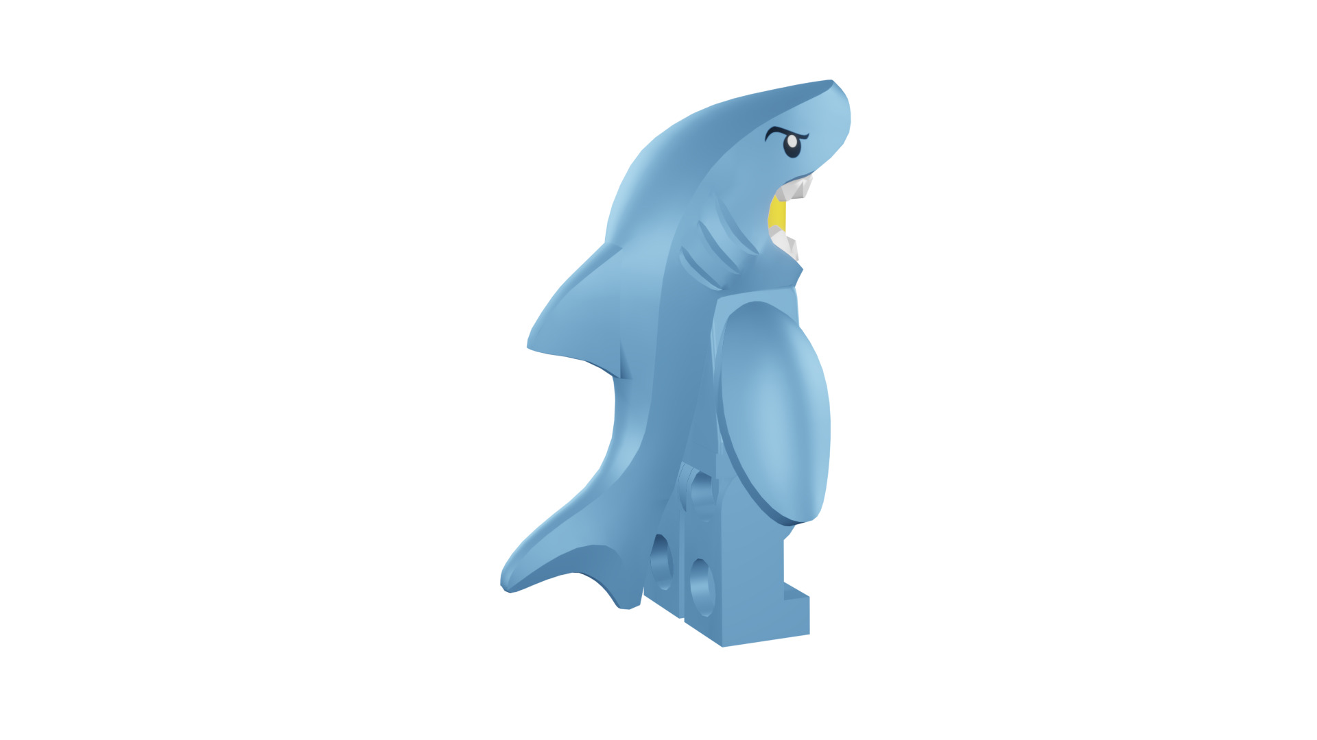 3D print minifigure - 71011-13 Shark Suit Guy 3D print model_17