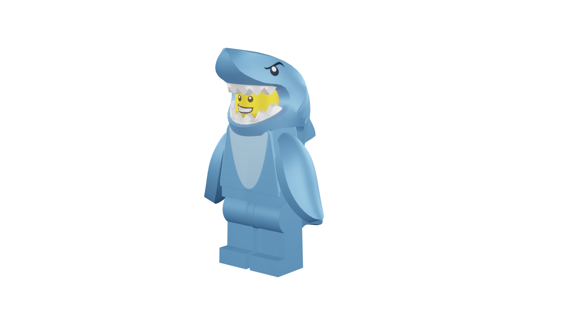 3D print minifigure - 71011-13 Shark Suit Guy 3D print model_42