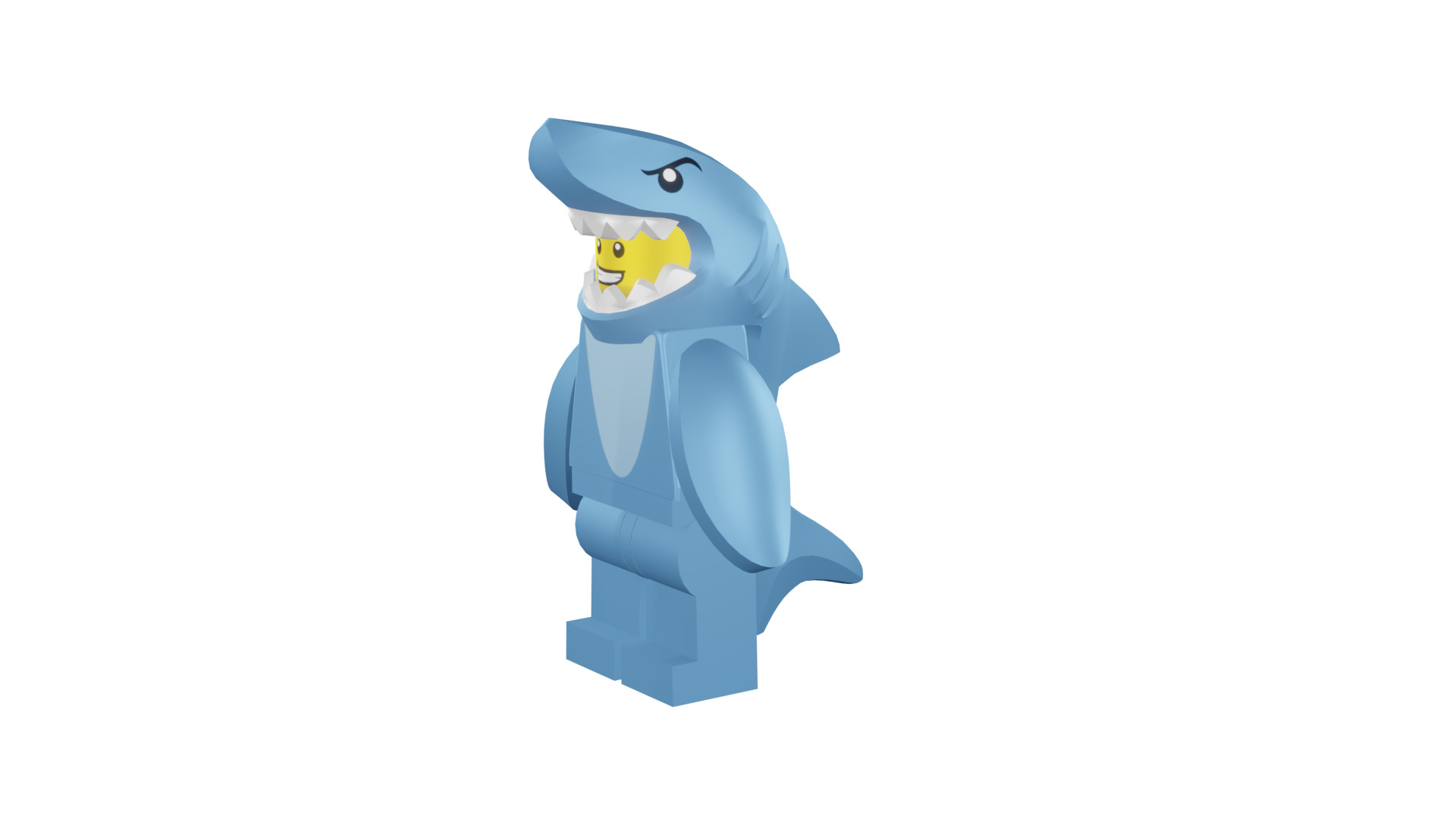 3D print minifigure - 71011-13 Shark Suit Guy 3D print model_40