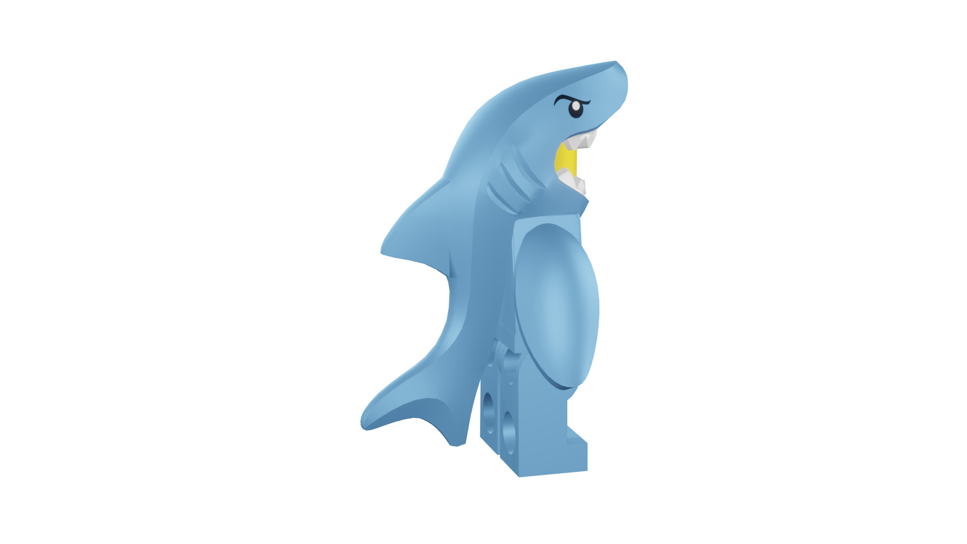 3D print minifigure - 71011-13 Shark Suit Guy 3D print model_16