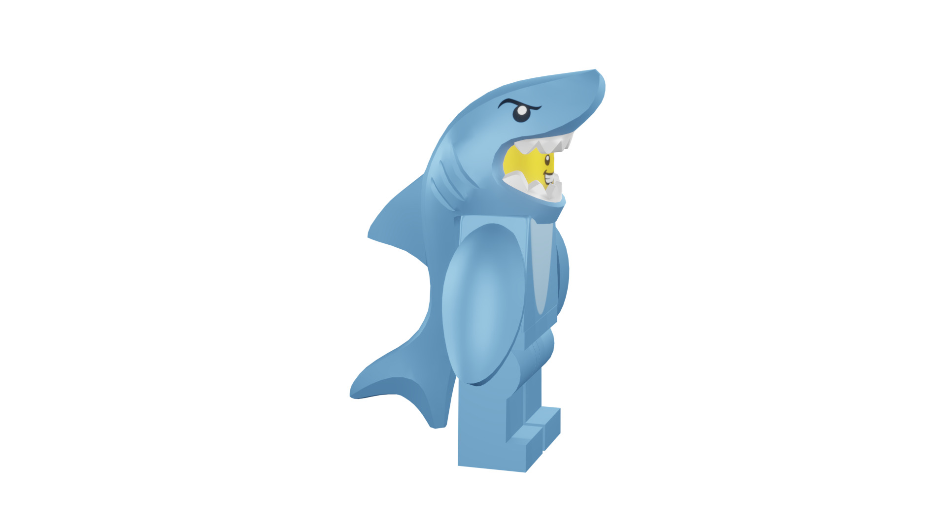 3D print minifigure - 71011-13 Shark Suit Guy 3D print model_12