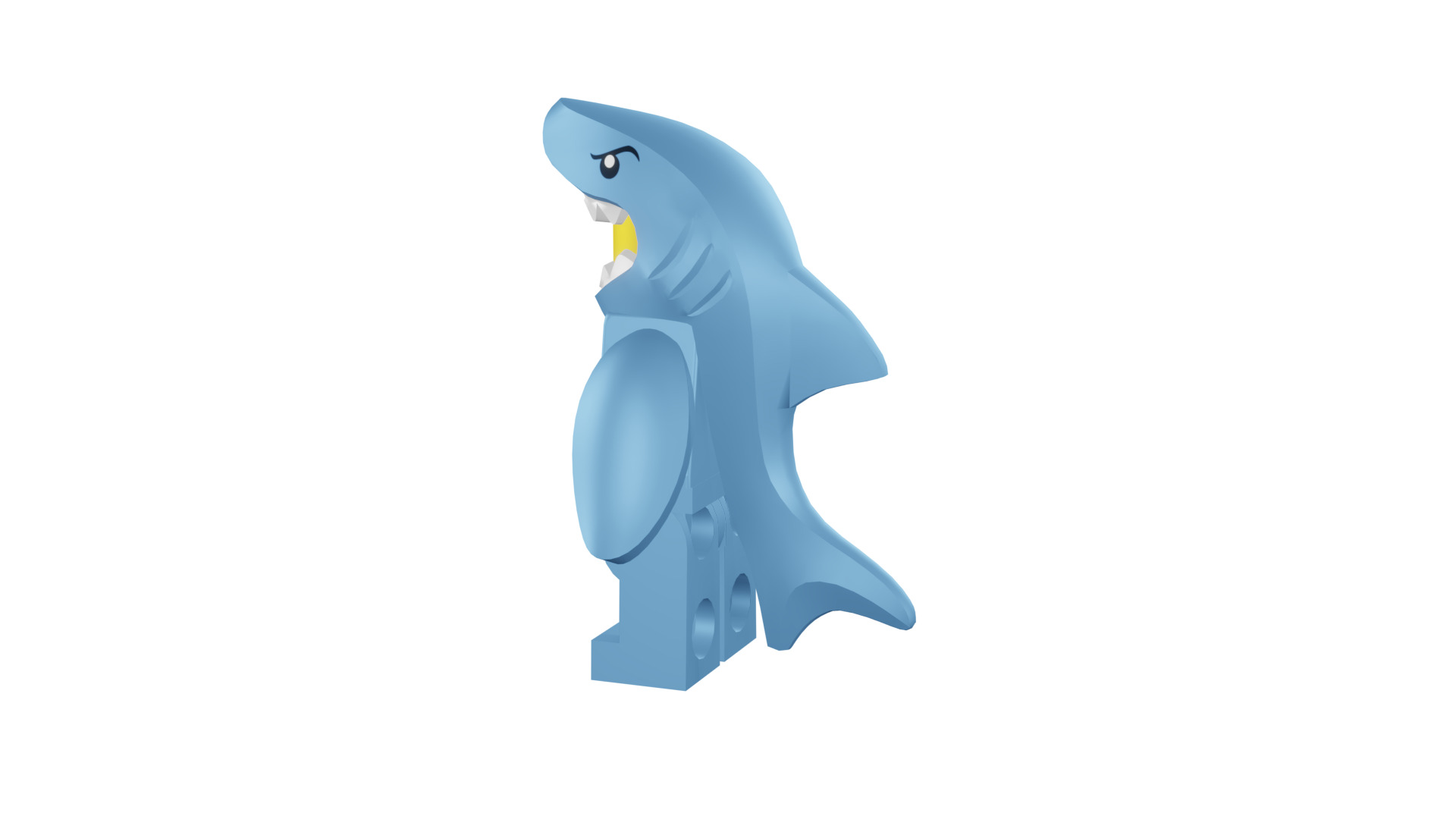 3D print minifigure - 71011-13 Shark Suit Guy 3D print model_33