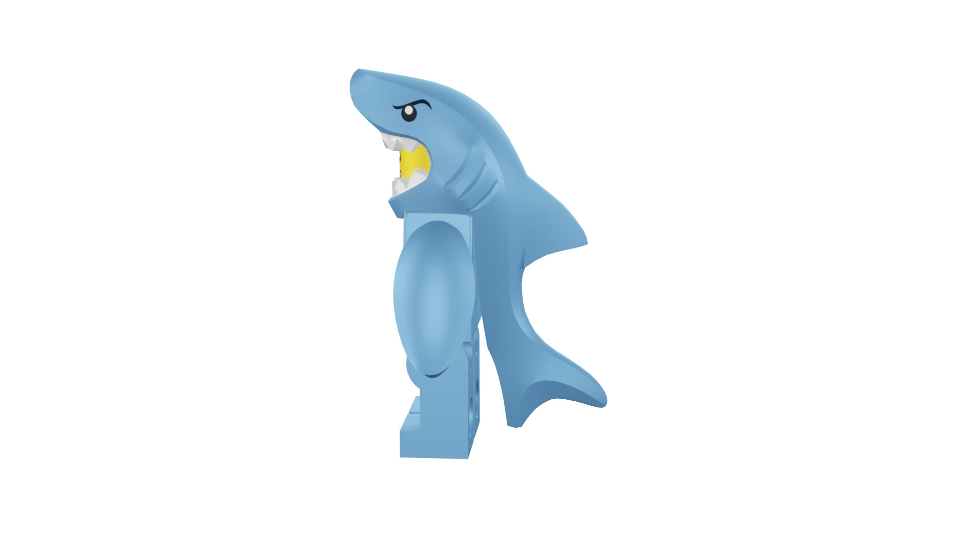 3D print minifigure - 71011-13 Shark Suit Guy 3D print model_35