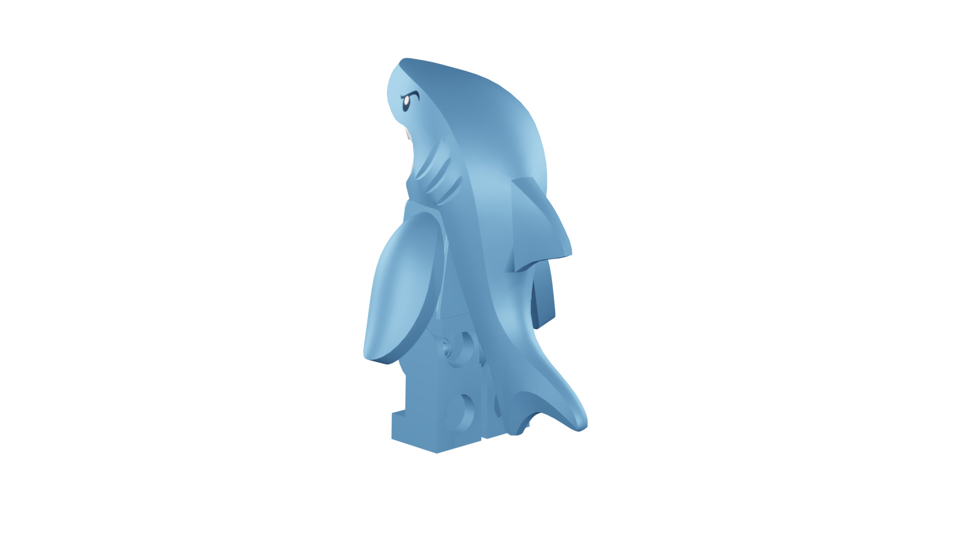 3D print minifigure - 71011-13 Shark Suit Guy 3D print model_30