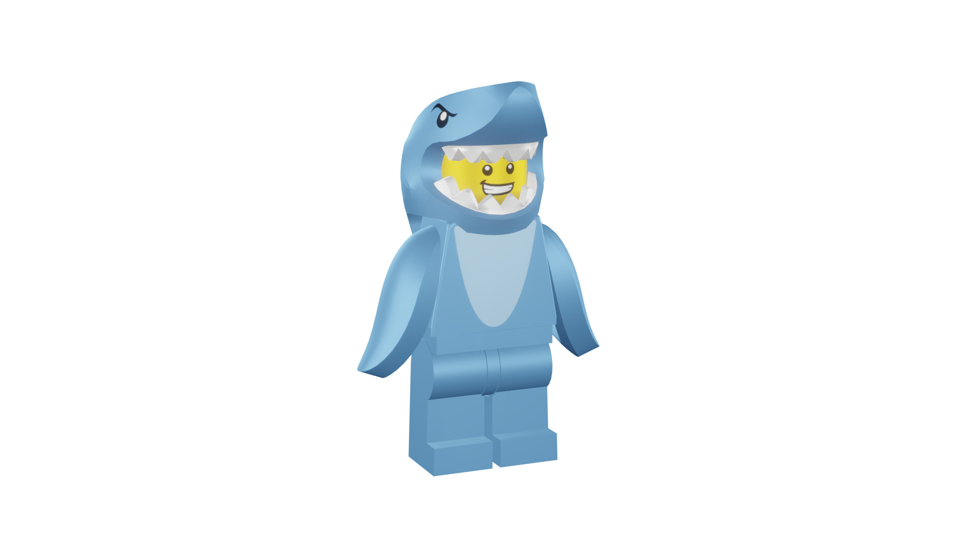 3D print minifigure - 71011-13 Shark Suit Guy 3D print model_6