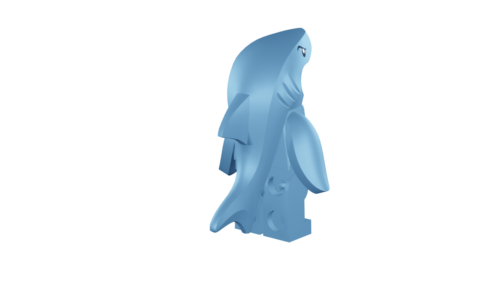 3D print minifigure - 71011-13 Shark Suit Guy 3D print model_20