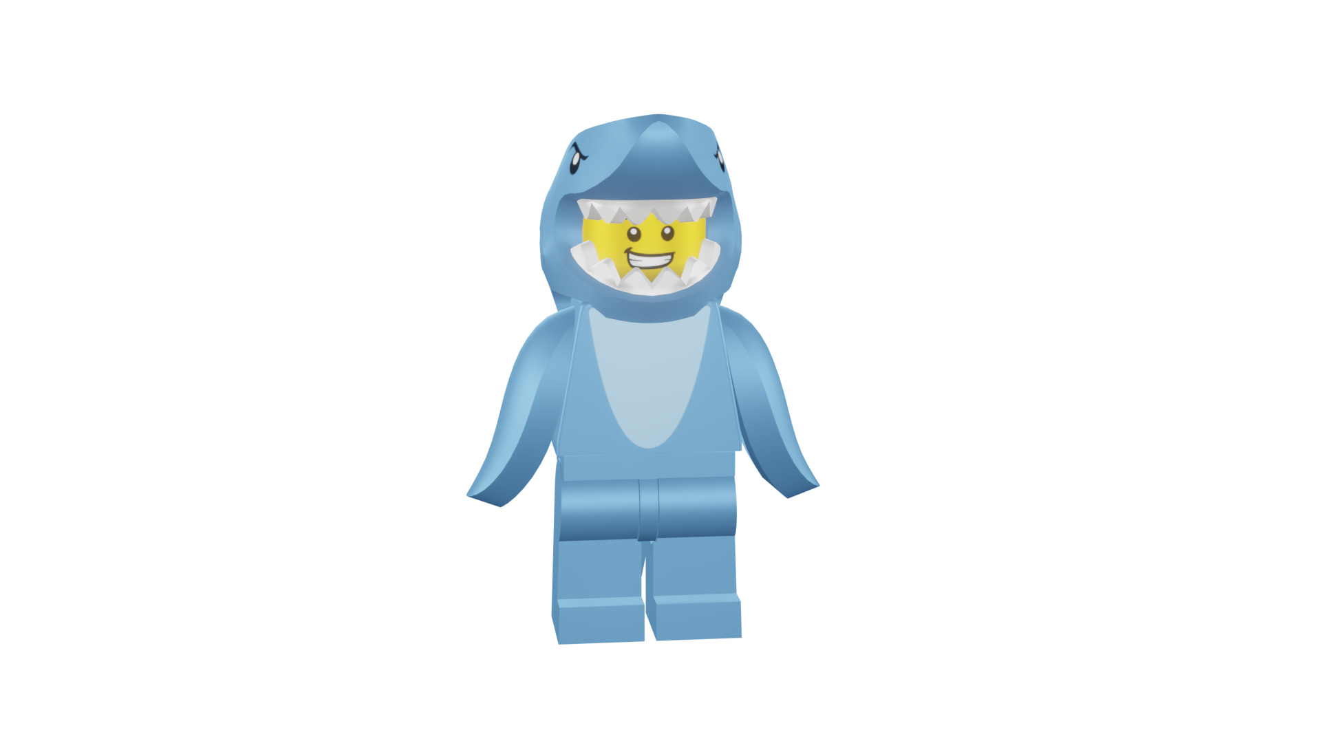 3D print minifigure - 71011-13 Shark Suit Guy 3D print model_4