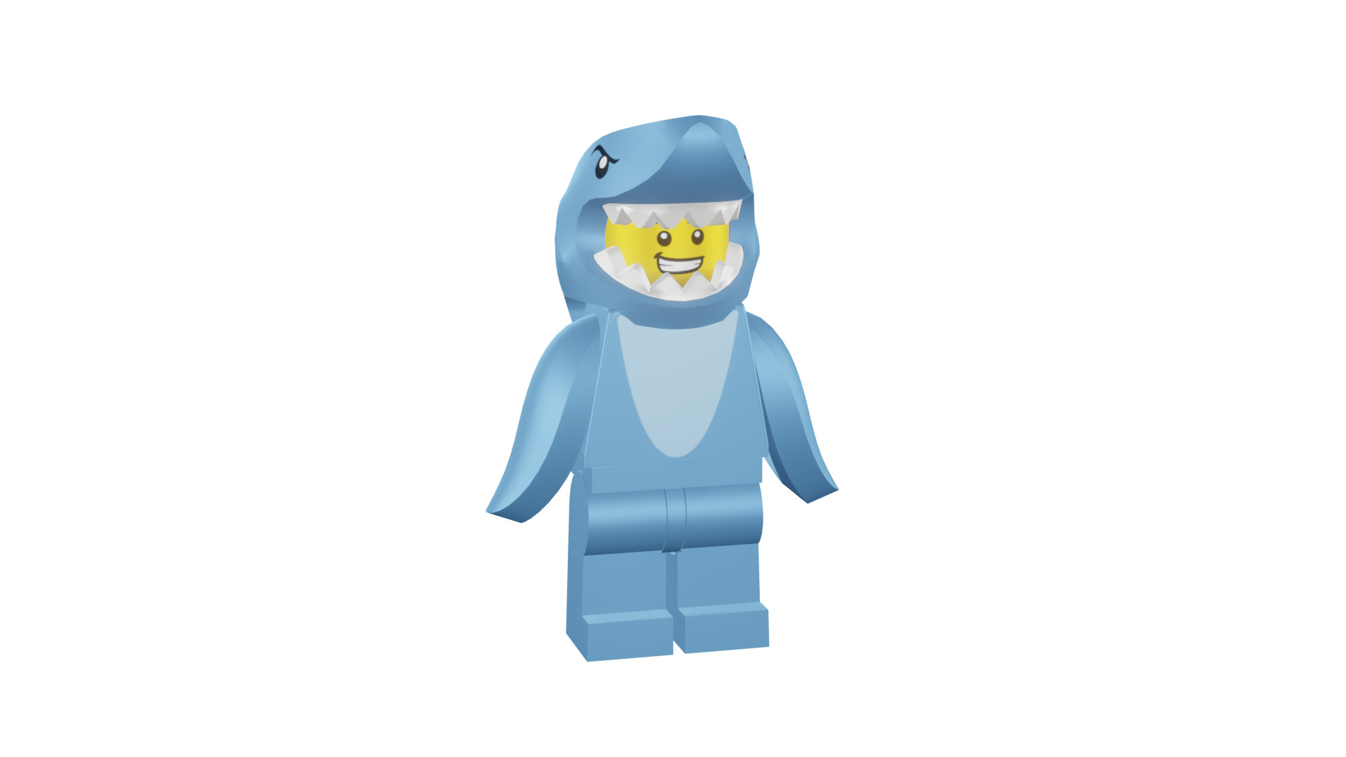 3D print minifigure - 71011-13 Shark Suit Guy 3D print model_5