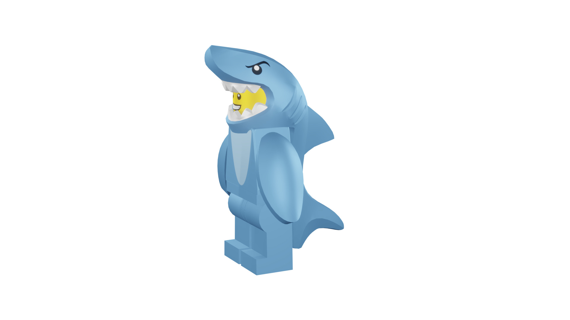 3D print minifigure - 71011-13 Shark Suit Guy 3D print model_39