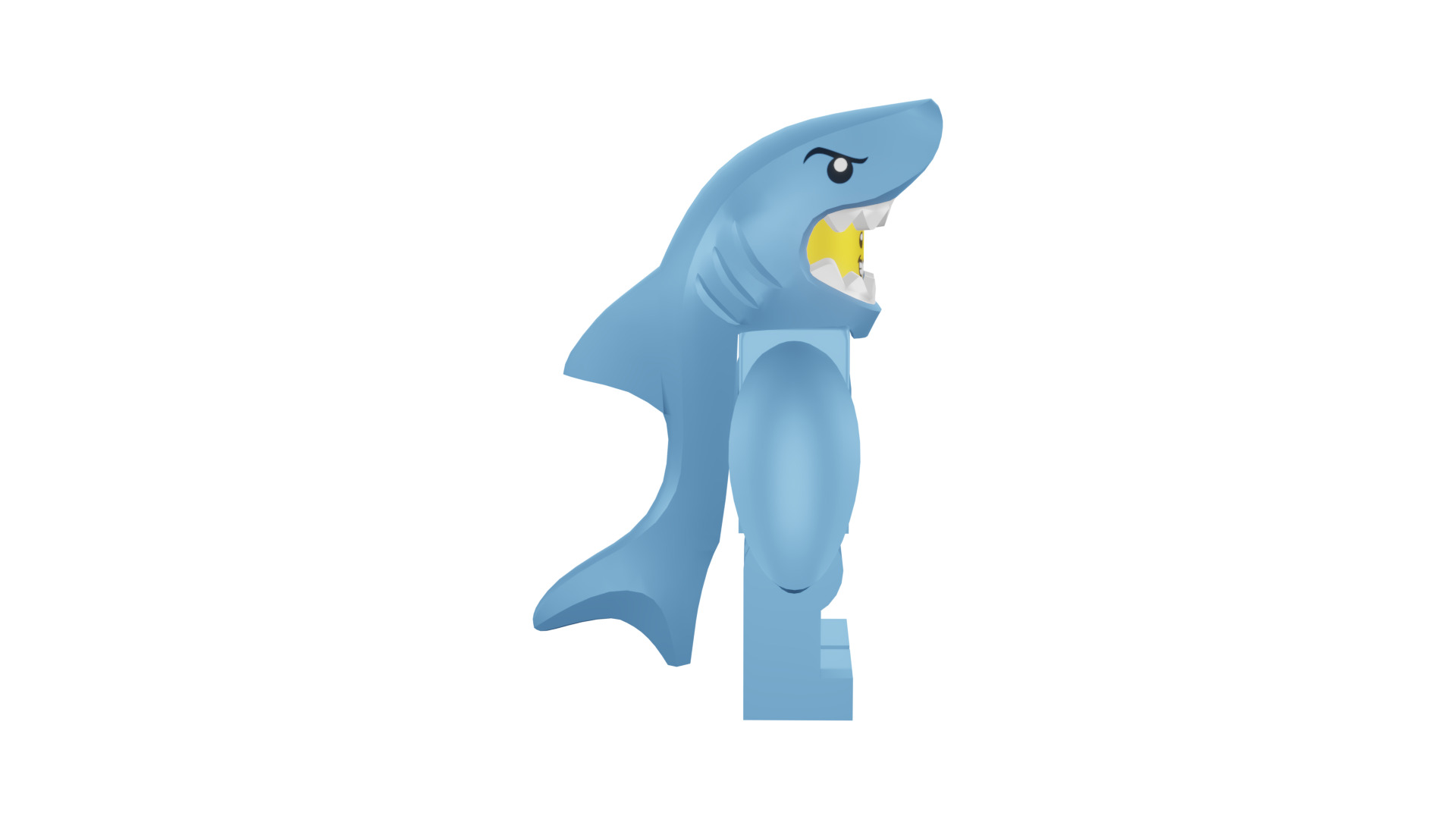 3D print minifigure - 71011-13 Shark Suit Guy 3D print model_14