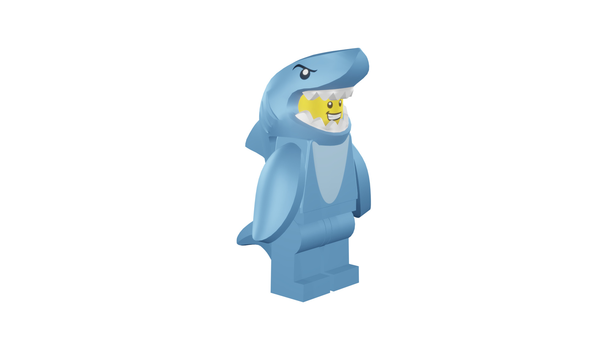3D print minifigure - 71011-13 Shark Suit Guy 3D print model_9