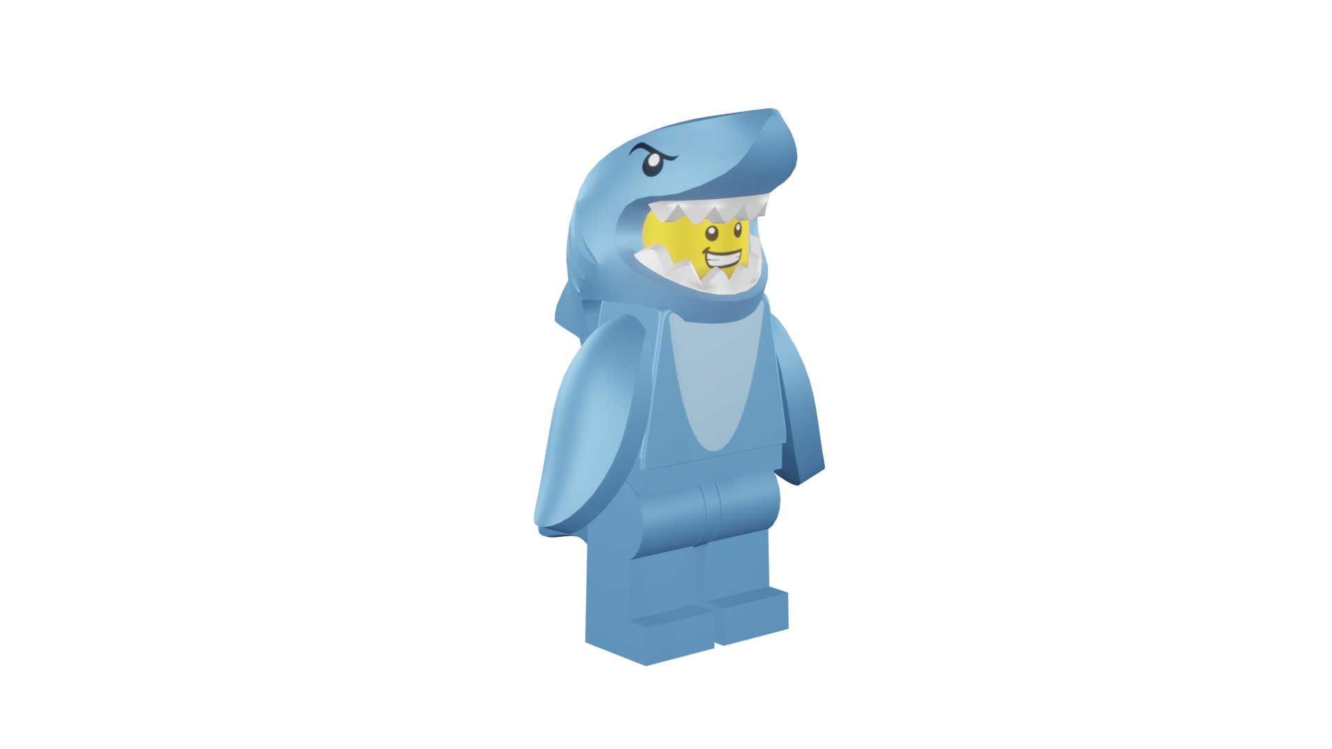 3D print minifigure - 71011-13 Shark Suit Guy 3D print model_8