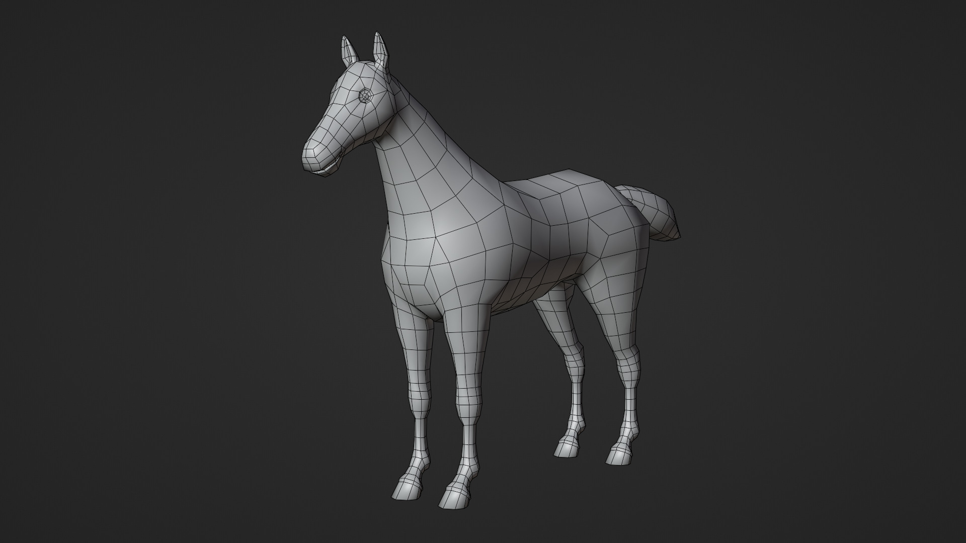 Horse - Stylized Low-poly 3D model_4