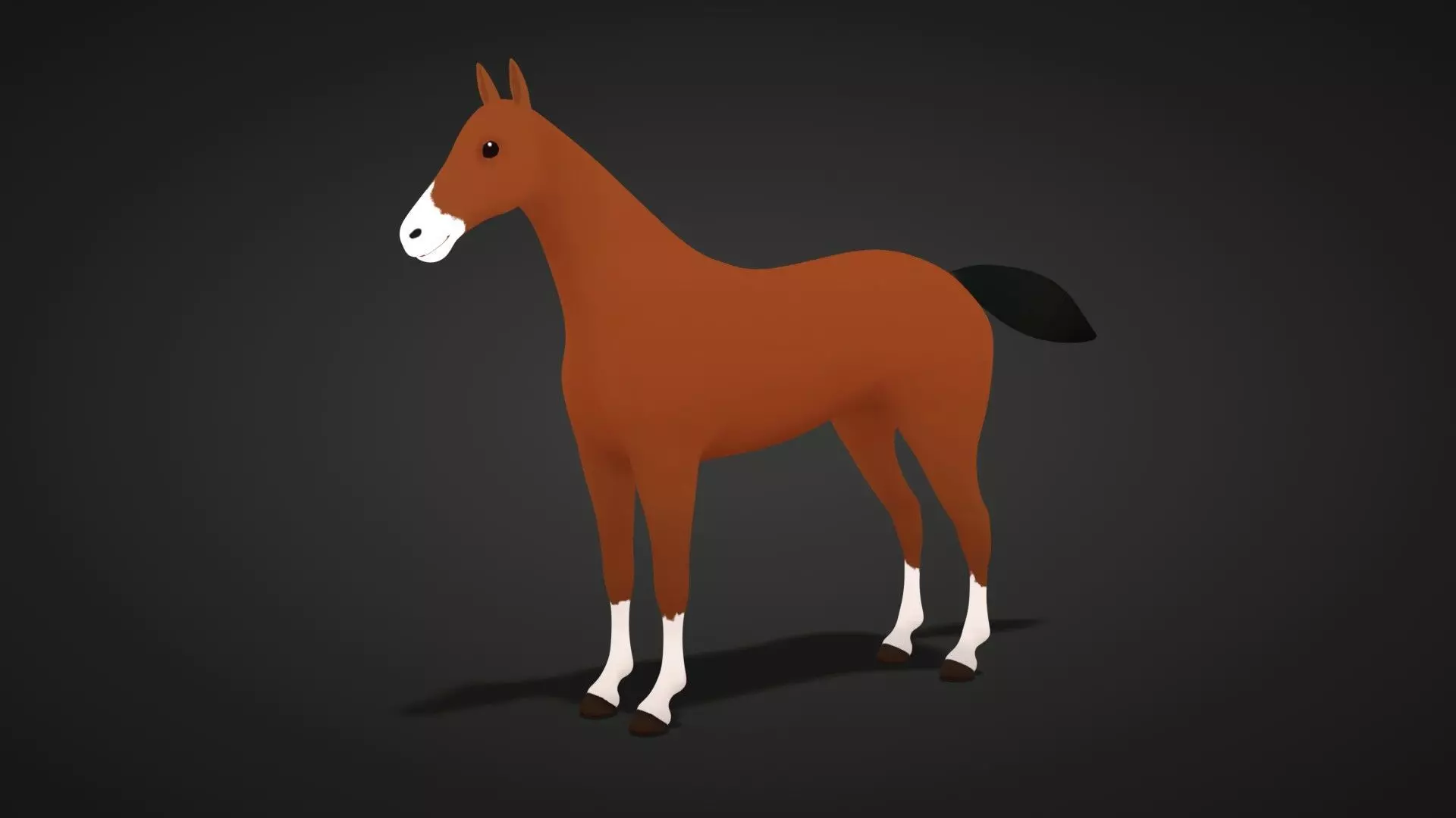 Horse - Stylized Low-poly 3D model_0