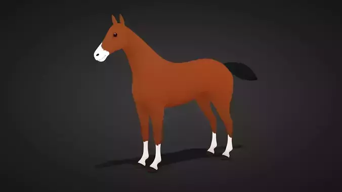 Horse - Stylized Low-poly 3D model Horse - Stylized Low-poly 3D model