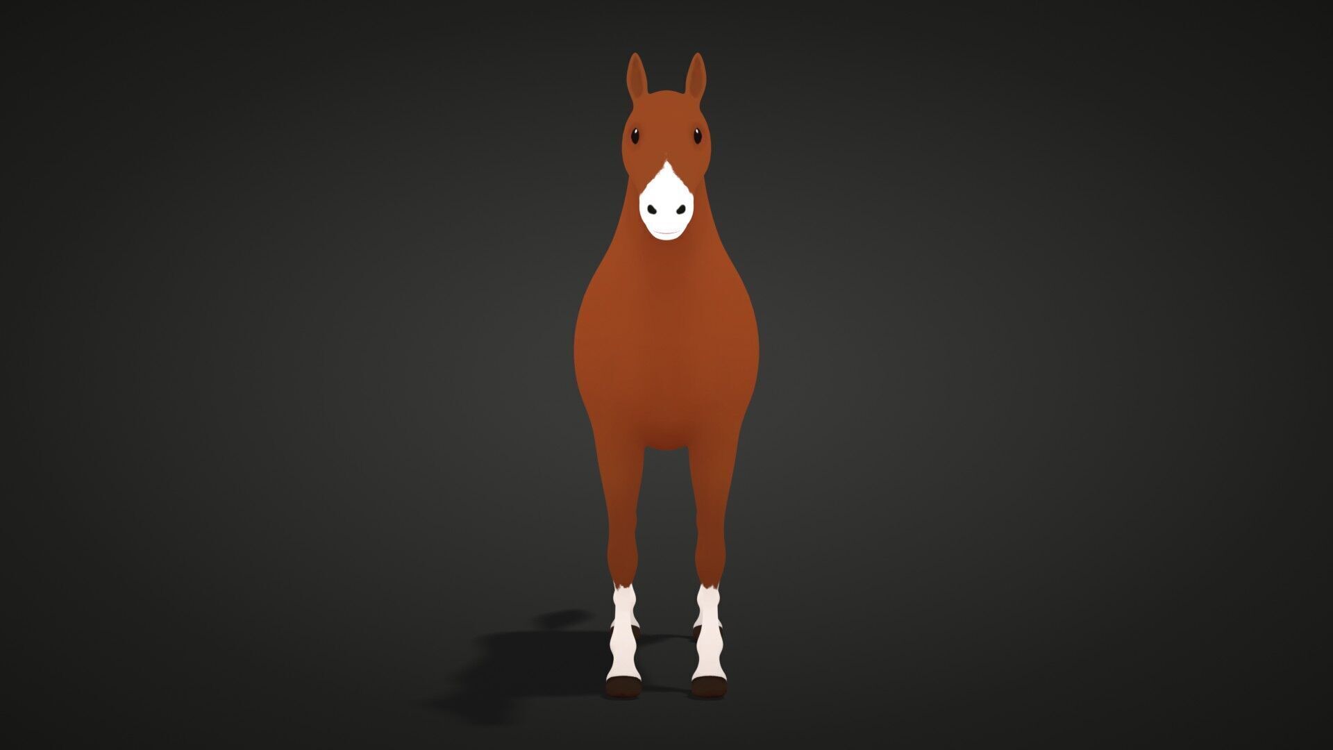 Horse - Stylized Low-poly 3D model_1