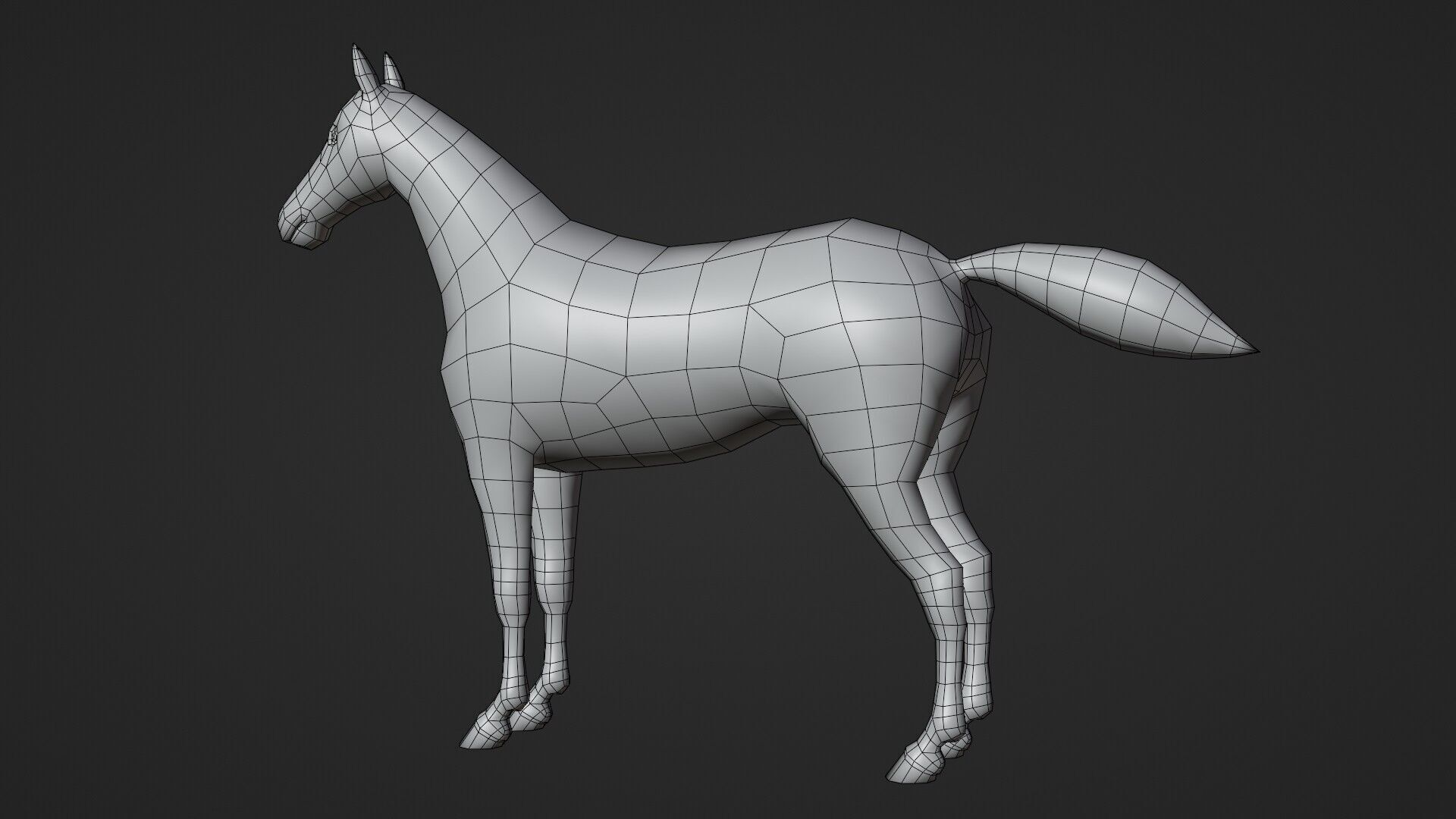 Horse - Stylized Low-poly 3D model_3